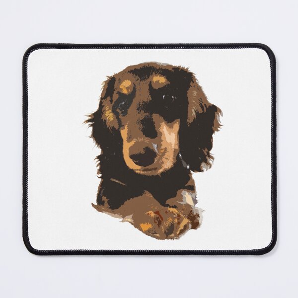 Item preview, Long Haired Dachshund Black And Tan Choco Tan Art designed and sold by SmartPooch.