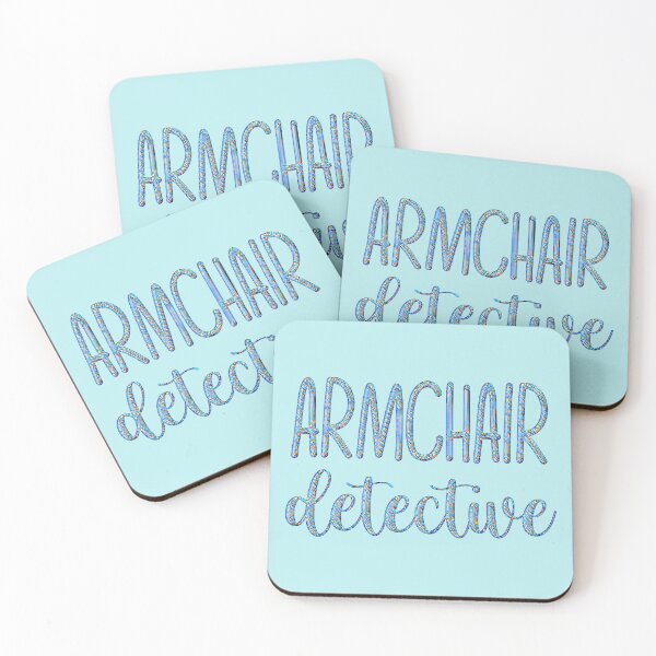 Item preview, Armchair Detective (Blue stained glass lettering version.) designed and sold by CristalleLisa.