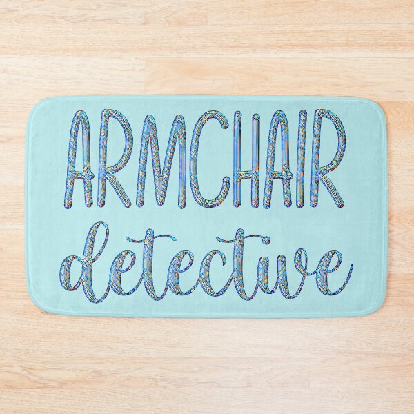 Item preview, Armchair Detective (Blue stained glass lettering version.) designed and sold by CristalleLisa.