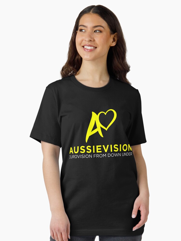 Thumbnail 2 of 7, Essential T-Shirt, Aussievision logo with tagline Classic designed and sold by ElizabethMorel.