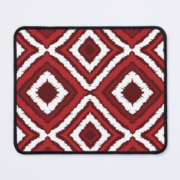 Item preview, Ikat Pattern in Red Tones and White Color designed and sold by SoccaTamam.