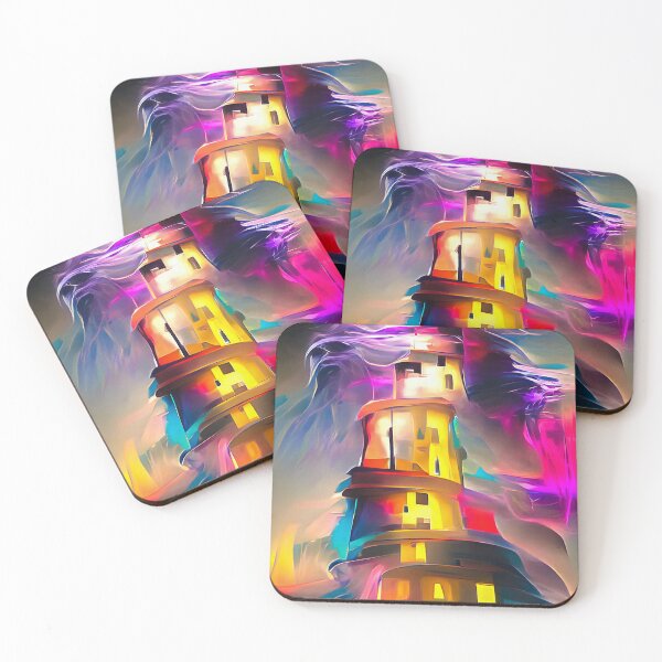 Item preview, Lighthouse 01 Colorful Trippy Waves designed and sold by mhfoto.