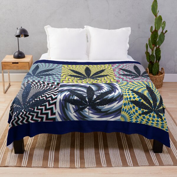 Item preview, Pot Leaf Pop Art with Retro Colorful Psychedelic Spirals with Space Pot Leaf designed and sold by YomeHayin.