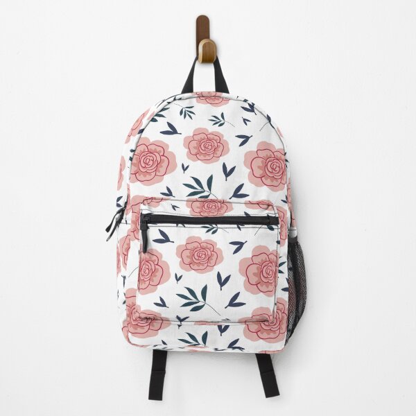 Item preview, Salmon Red Rose With Spruce Blue Leaf Pattern designed and sold by SeemDev786.