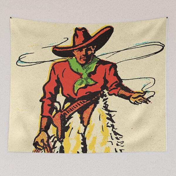 Item preview, Cowboy, Rancher, Southwestern Art, Texas, Gaucho, Lasso, cowboy hat,  designed and sold by Nostrathomas66.