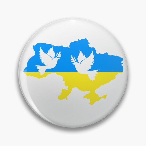Item preview, yellow-blue map of ukraine and doves of peace. stop war in ukraine designed and sold by Sunshine2504.