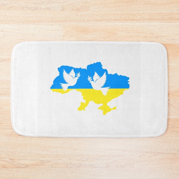 Item preview, yellow-blue map of ukraine and doves of peace. stop war in ukraine designed and sold by Sunshine2504.