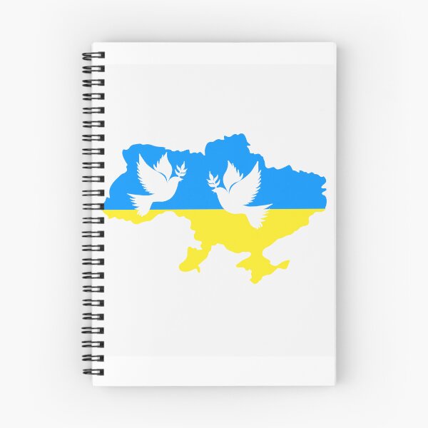 Item preview, yellow-blue map of ukraine and doves of peace. stop war in ukraine designed and sold by Sunshine2504.