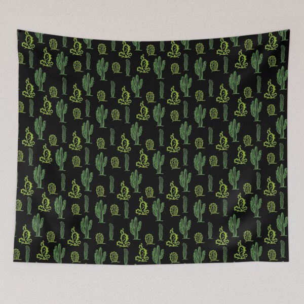 Item preview, Cactus Pattern Black designed and sold by SoccaTamam.