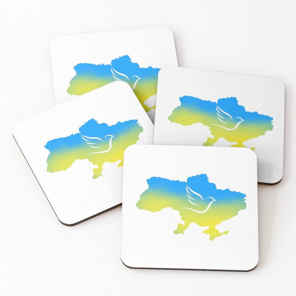 Item preview, yellow-blue map of ukraine and doves of peace. stop war in ukraine designed and sold by Sunshine2504.