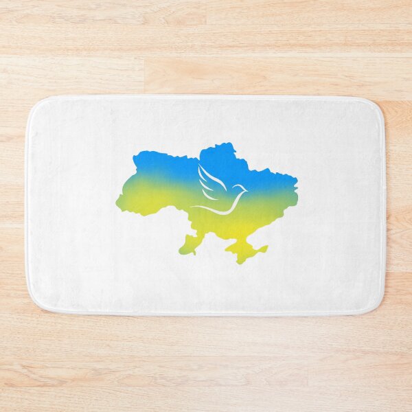 Item preview, yellow-blue map of ukraine and doves of peace. stop war in ukraine designed and sold by Sunshine2504.