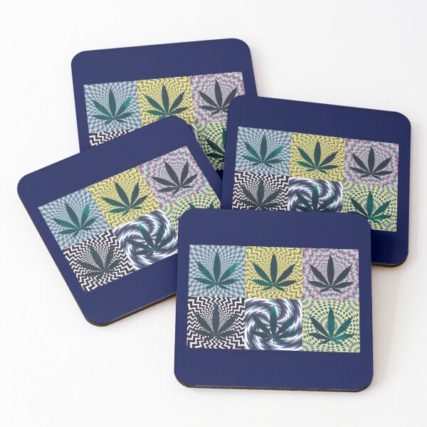 Item preview, Pot Leaf Pop Art with Retro Colorful Psychedelic Spirals with Space Pot Leaf designed and sold by YomeHayin.