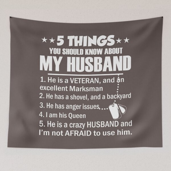 Item preview, 5 Things You Should Know About My Husband Ndash Veteran Husband, For Allfull Size Black, Amazing designed and sold by LorraineStore2.