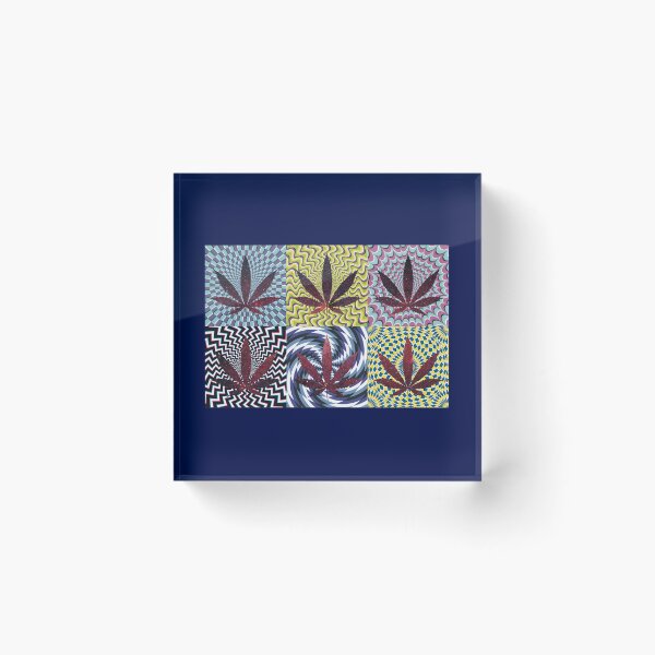 Item preview, Pot Leaf Pop Art with Retro Colorful Psychedelic Spirals with Space Pot Leaf designed and sold by YomeHayin.