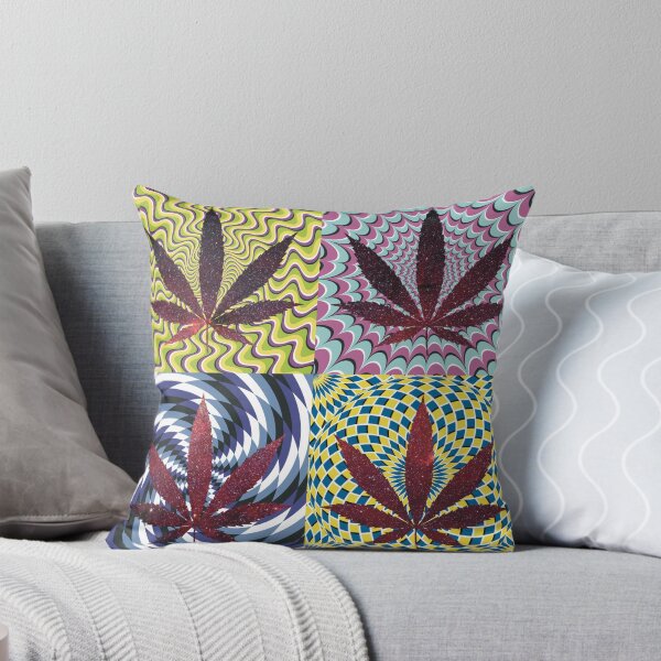 Item preview, Pot Leaf Pop Art with Retro Colorful Psychedelic Spirals with Space Pot Leaf designed and sold by YomeHayin.