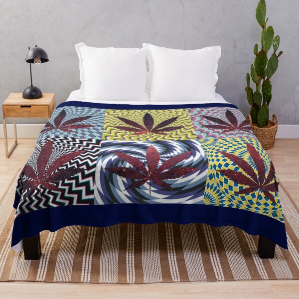 Artikelvorschau, Pot Leaf Pop Art with Retro Colorful Psychedelic Spirals with Space Pot Leaf entworfen und verkauft von YomeHayin.