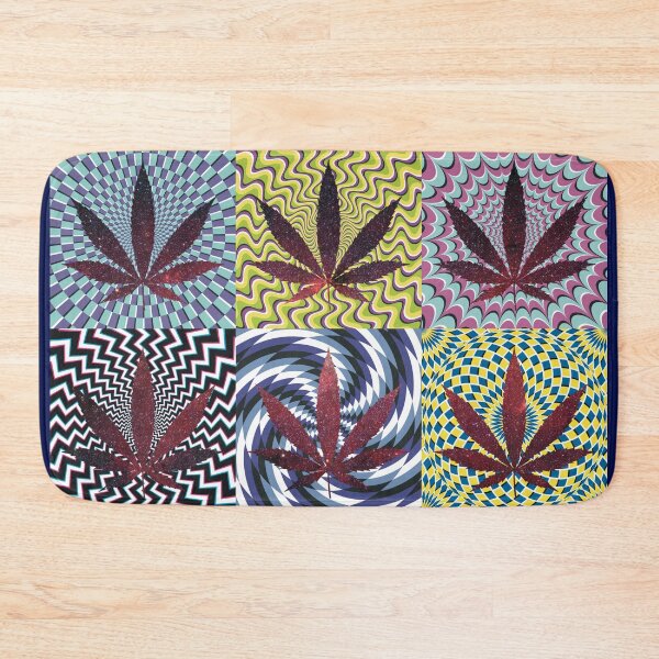 Item preview, Pot Leaf Pop Art with Retro Colorful Psychedelic Spirals with Space Pot Leaf designed and sold by YomeHayin.