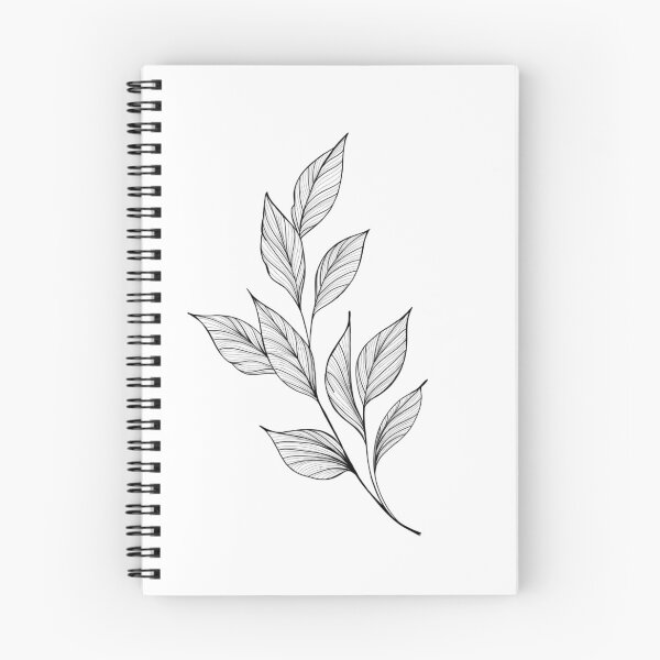 Item preview, beautiful detailed sketch of plant. The idea of ​​a twig tattoo with leaves. detailed sketch of a twig with leaves designed and sold by Sunshine2504.