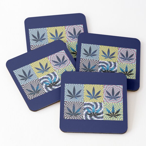 Item preview, Pot Leaf Pop Art with Retro Colorful Psychedelic Spirals with Space Pot Leaf designed and sold by YomeHayin.