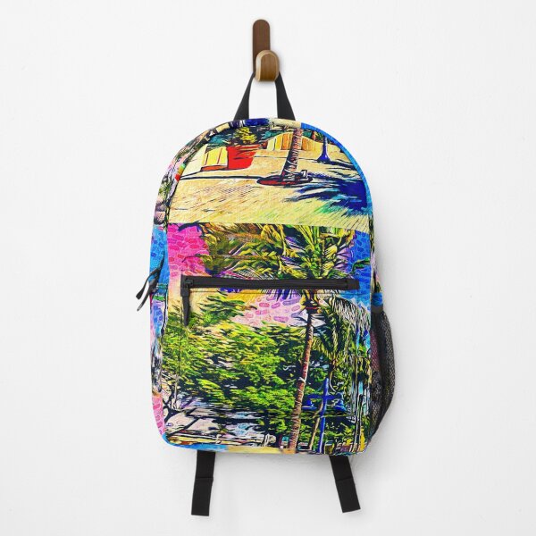 Item preview, Times Square, Fort Myers, at sunrise - impressionist painting designed and sold by NickoPrints.