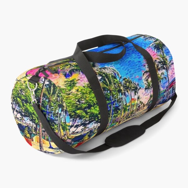 Item preview, Times Square, Fort Myers, at sunrise - impressionist painting designed and sold by NickoPrints.