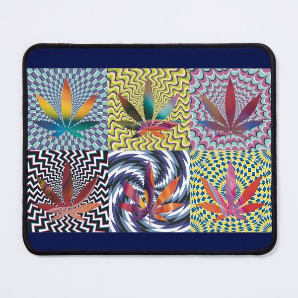 Item preview, Pot Leaf Pop Art with Retro Colorful Psychedelic Spirals with Colorful Pot Leaf designed and sold by YomeHayin.