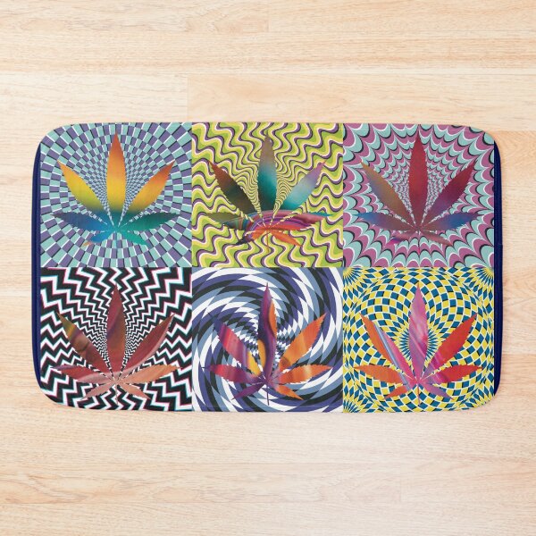Item preview, Pot Leaf Pop Art with Retro Colorful Psychedelic Spirals with Colorful Pot Leaf designed and sold by YomeHayin.