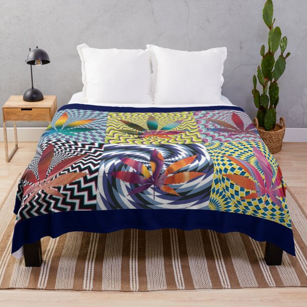 Item preview, Pot Leaf Pop Art with Retro Colorful Psychedelic Spirals with Colorful Pot Leaf designed and sold by YomeHayin.