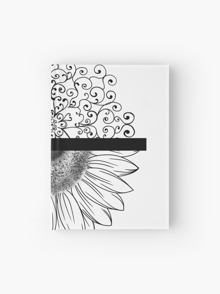 Cuaderno de tapa dura «Hermoso boceto de un tatuaje: un girasol con un  adorno. idea para el diseño de la invitación. Ilustración de dibujo a mano  alzada.» de littlemagic377 | Redbubble