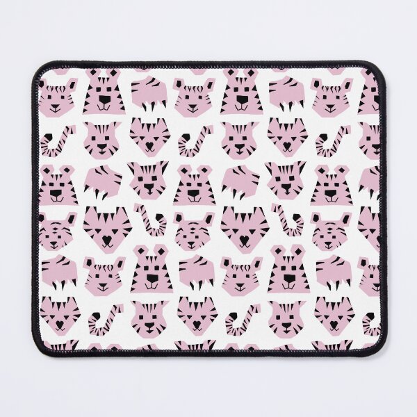 Item preview,  Cute Cartoon Pink Tiger Faces and Tails  designed and sold by Zab Butler Design.