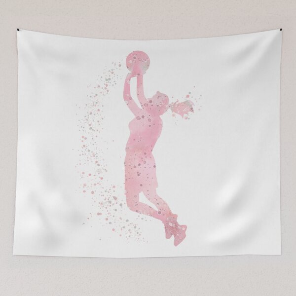 Item preview, Basketball Girl Player Watercolor Blush Pink designed and sold by LotusGifts.