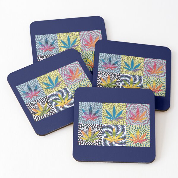 Item preview, Pot Leaf Pop Art with Retro Colorful Psychedelic Spirals with Colorful Paper Pot Leaf designed and sold by YomeHayin.