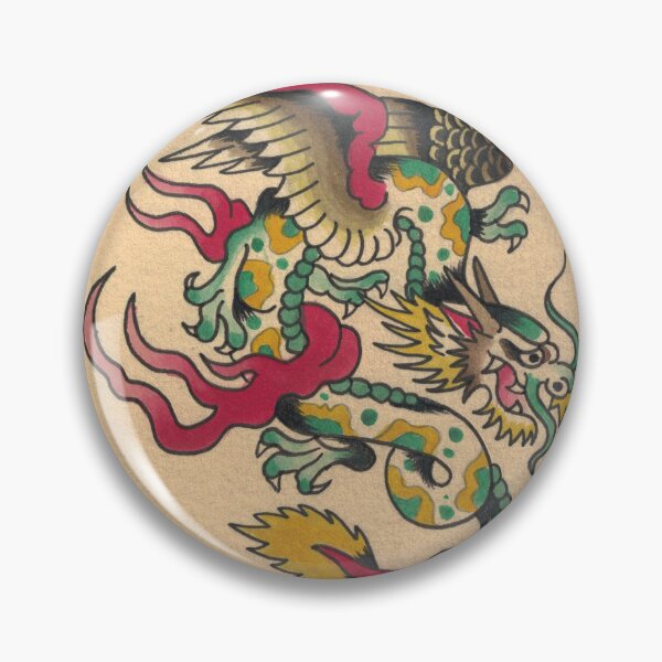 Item preview, American Traditional Tattoo Dragon flash designed and sold by HailRudd.