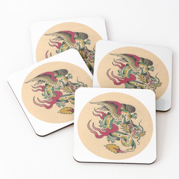 Item preview, American Traditional Tattoo Dragon flash designed and sold by HailRudd.