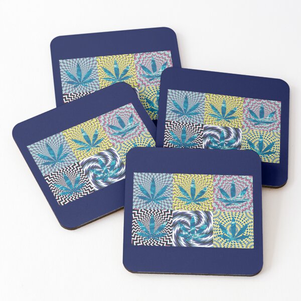 Item preview, Pot Leaf Pop Art with Retro Colorful Psychedelic Spirals with Liquid Pot Leaf designed and sold by YomeHayin.