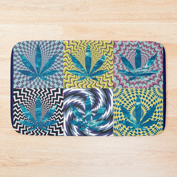 Item preview, Pot Leaf Pop Art with Retro Colorful Psychedelic Spirals with Liquid Pot Leaf designed and sold by YomeHayin.