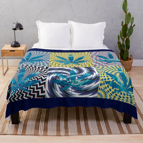 Item preview, Pot Leaf Pop Art with Retro Colorful Psychedelic Spirals with Liquid Pot Leaf designed and sold by YomeHayin.