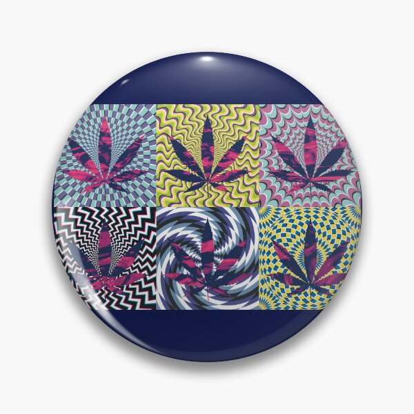 Artikelvorschau, Pot Leaf Pop Art with Retro Colorful Psychedelic Spirals with Pink and Purple Liquid Pot Leaf entworfen und verkauft von YomeHayin.