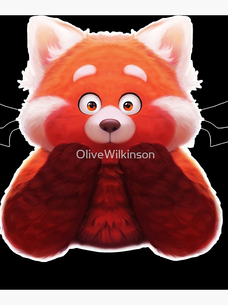 "Red Panda Movie Turning Red" Poster for Sale by OliveWilkinson Redbubble