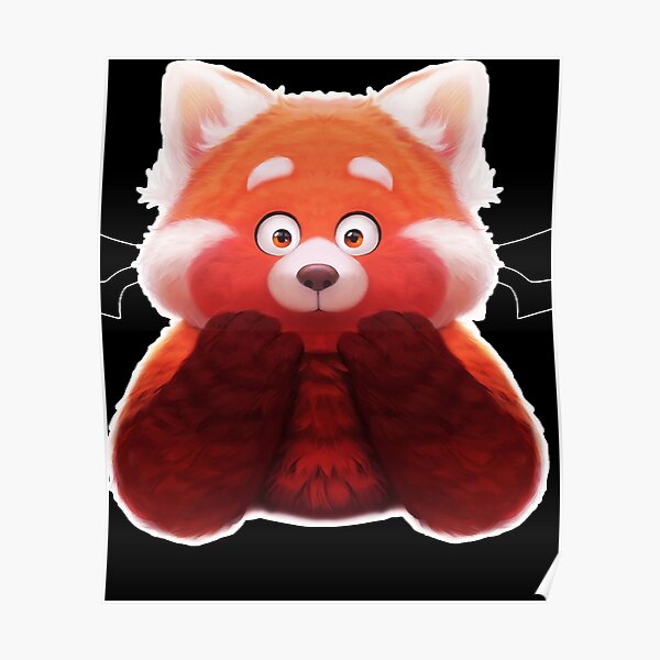 "Red Panda Movie Turning Red" Poster for Sale by OliveWilkinson Redbubble