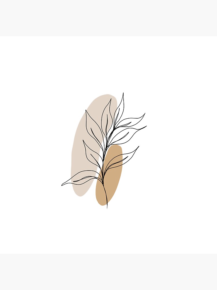 Line rustic branch with leaves design Royalty Free Vector