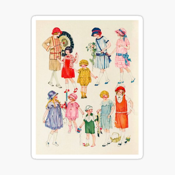 Item preview, Delineator Vintage Kids Fashion Illustrations 1923 designed and sold by LoveSeasonz.