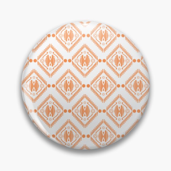 Item preview, Orange Batik Flower Art Pattern   designed and sold by ImpossibleC.