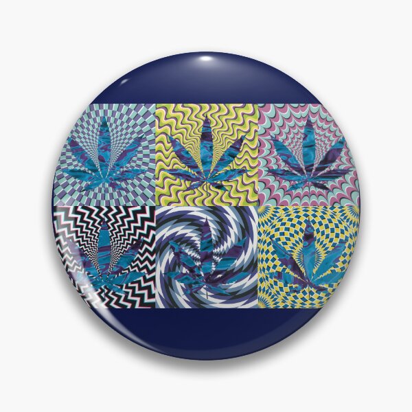 Artikelvorschau, Pot Leaf Pop Art with Retro Colorful Psychedelic Spirals with Blue and Purple Liquid Pot Leaf entworfen und verkauft von YomeHayin.