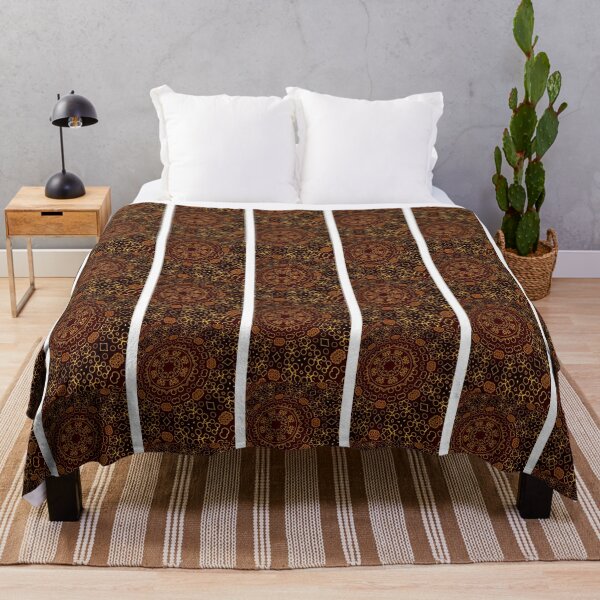 Item preview, Perspective of Pistil and flower batik Pattern,  floral art pattern with Luxury brown style   designed and sold by ImpossibleC.