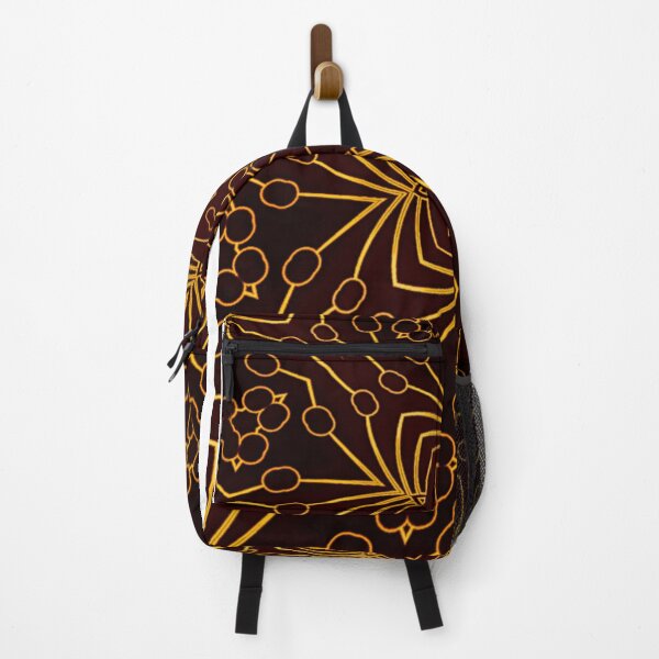 Item preview, Perspective of Pistil and flower batik Pattern,  floral art pattern with Luxury brown style   designed and sold by ImpossibleC.
