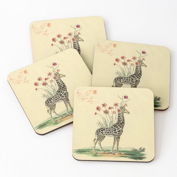Artikelvorschau, Die Giraffe geht mit Blumen spazieren entworfen und verkauft von Pamela Huntington.