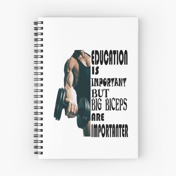 Item preview, Education is important but big biceps are important designed and sold by Hammy97.