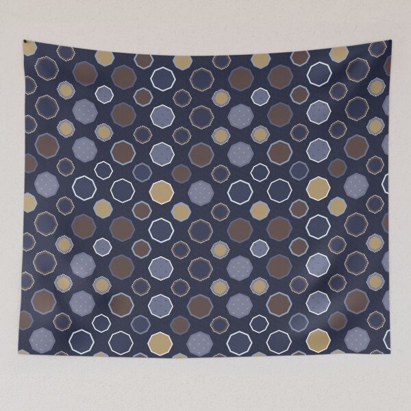 Item preview, Geometric, octagon, diagonal lines, polka dots, modern design designed and sold by Svitac.
