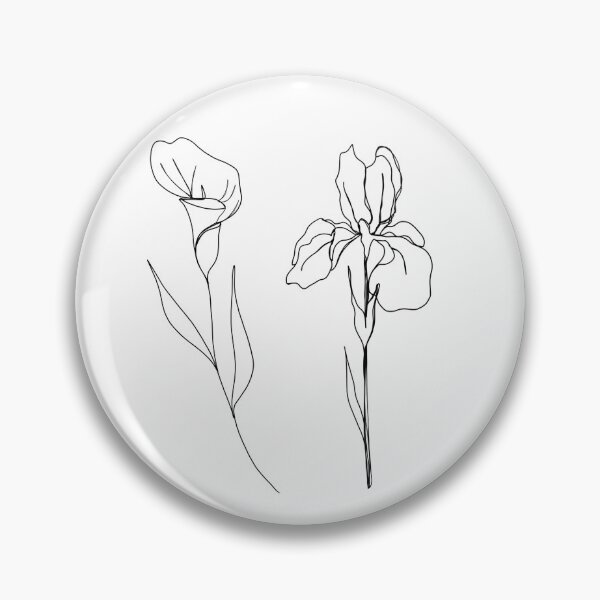 Item preview, line art drawing of flowers. set line art set of feces flower and iris flower. minimalism sketch, idea for invitation, design of instagram stories and highlights icons designed and sold by Sunshine2504.